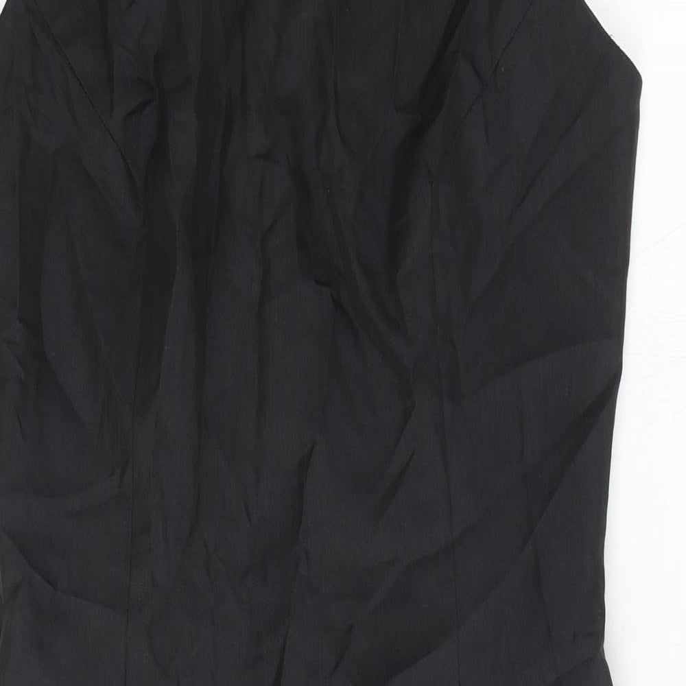 Josephine Sasso Womens Black Polyester Pencil Dress Size S Scoop Neck Zip