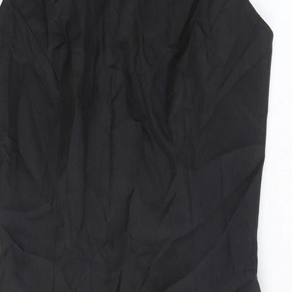 Josephine Sasso Womens Black Polyester Pencil Dress Size S Scoop Neck Zip