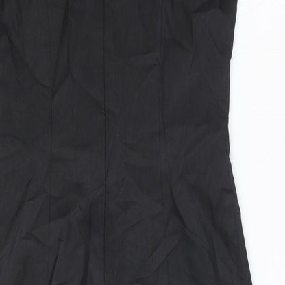 Josephine Sasso Womens Black Polyester Pencil Dress Size S Scoop Neck Zip