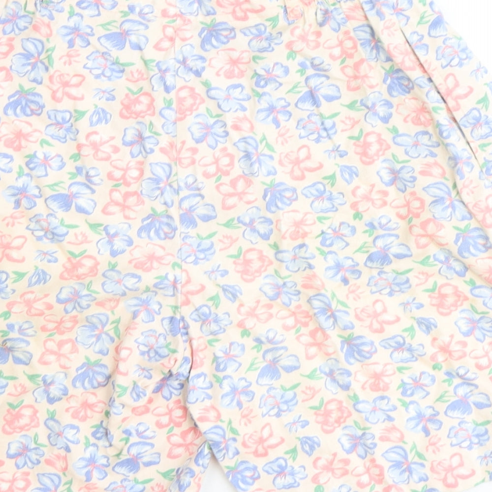 Intentions Womens Pink Floral Polyester Bermuda Shorts Size 6 Regular Zip