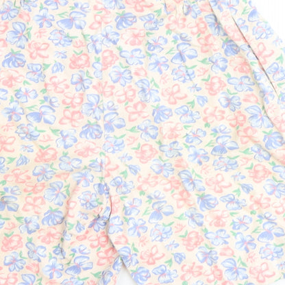 Intentions Womens Pink Floral Polyester Bermuda Shorts Size 6 Regular Zip