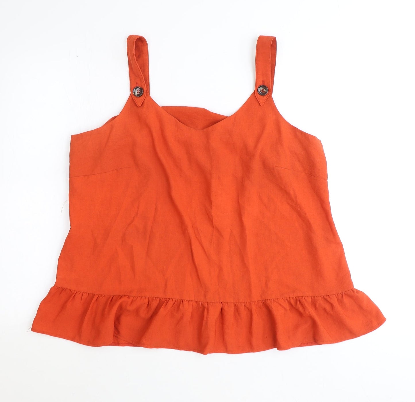 Womens UK Size 18 Papaya Orange Basic Tank