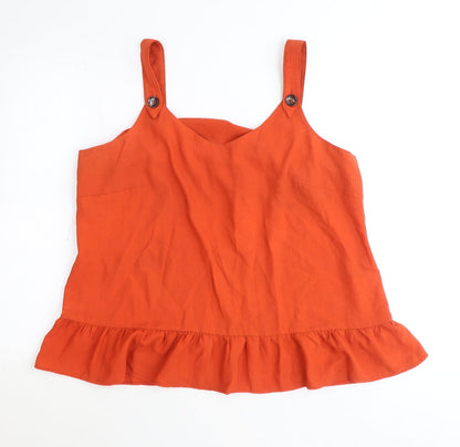 Womens UK Size 18 Papaya Orange Basic Tank