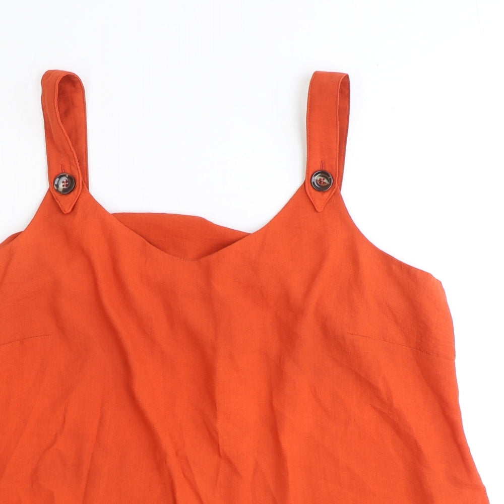Womens UK Size 18 Papaya Orange Basic Tank