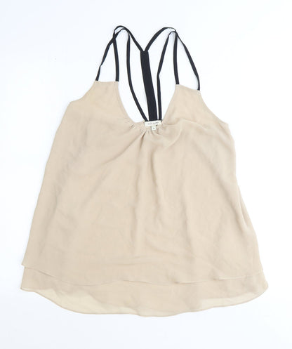 Womens UK Size 8 River Island Beige Basic Tank