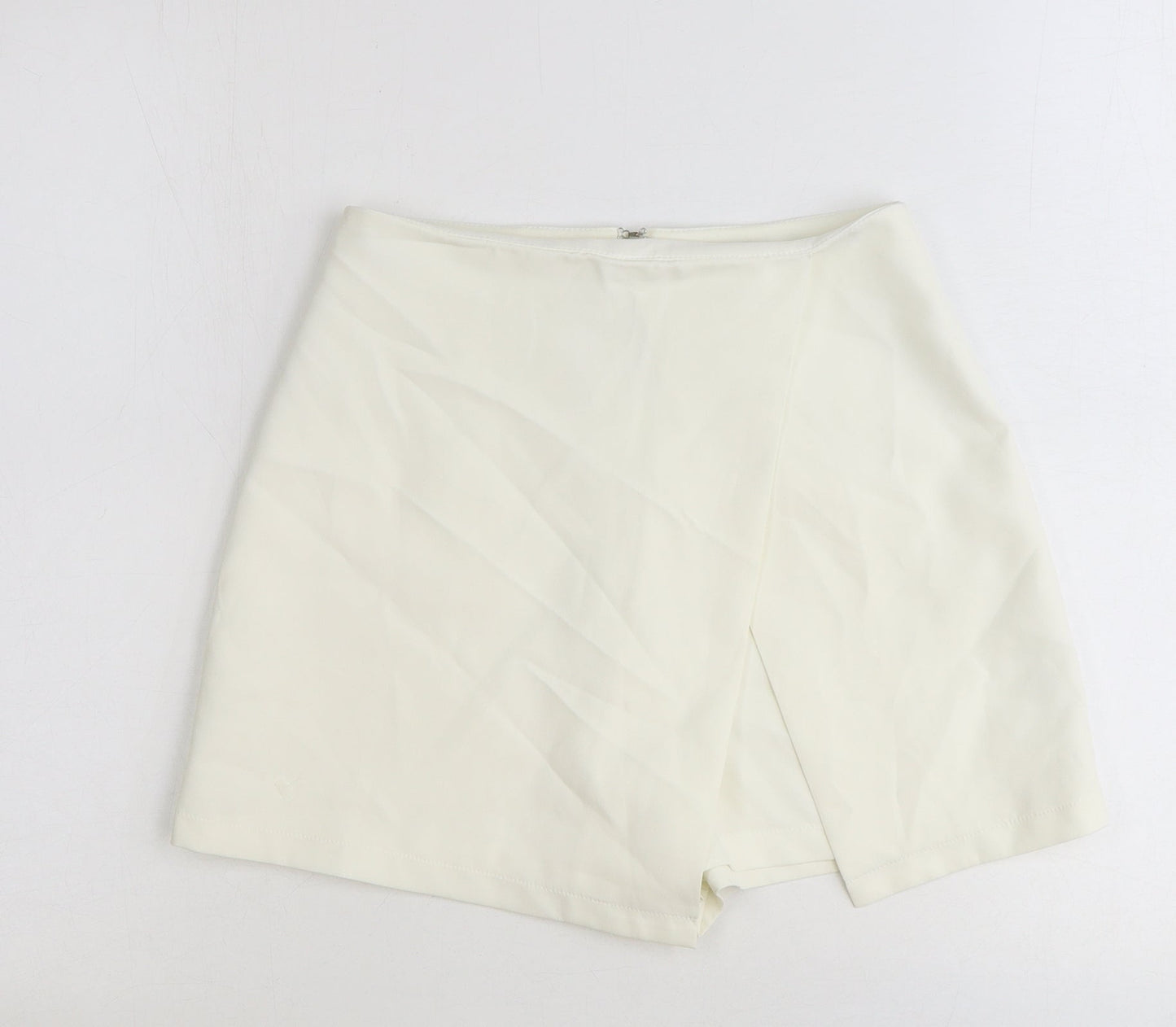 ASOS Womens White Polyester Skort Size 6 Regular Zip