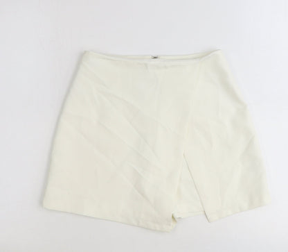 ASOS Womens White Polyester Skort Size 6 Regular Zip