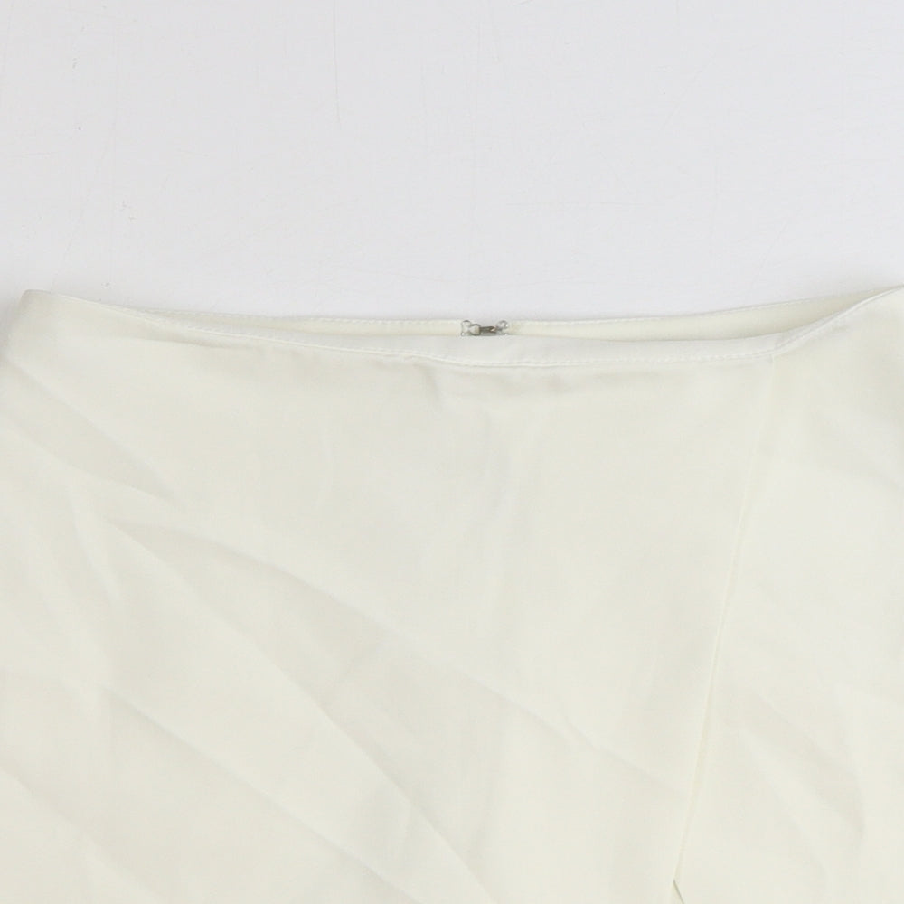 ASOS Womens White Polyester Skort Size 6 Regular Zip
