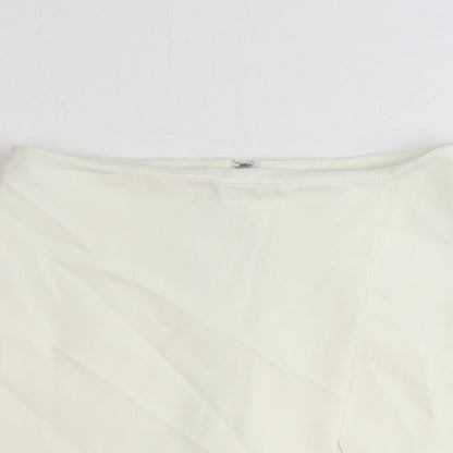 ASOS Womens White Polyester Skort Size 6 Regular Zip