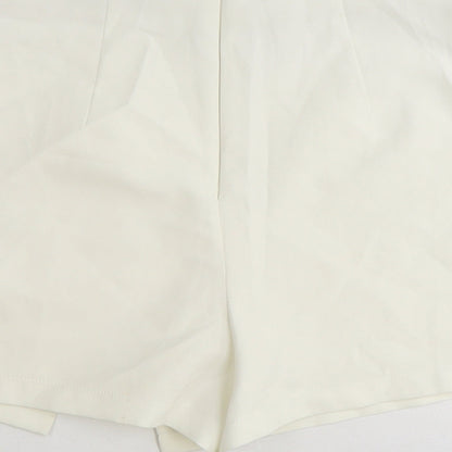 ASOS Womens White Polyester Skort Size 6 Regular Zip