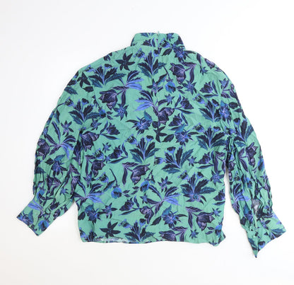 Womens UK Size 8 H&M Blue Basic Blouse