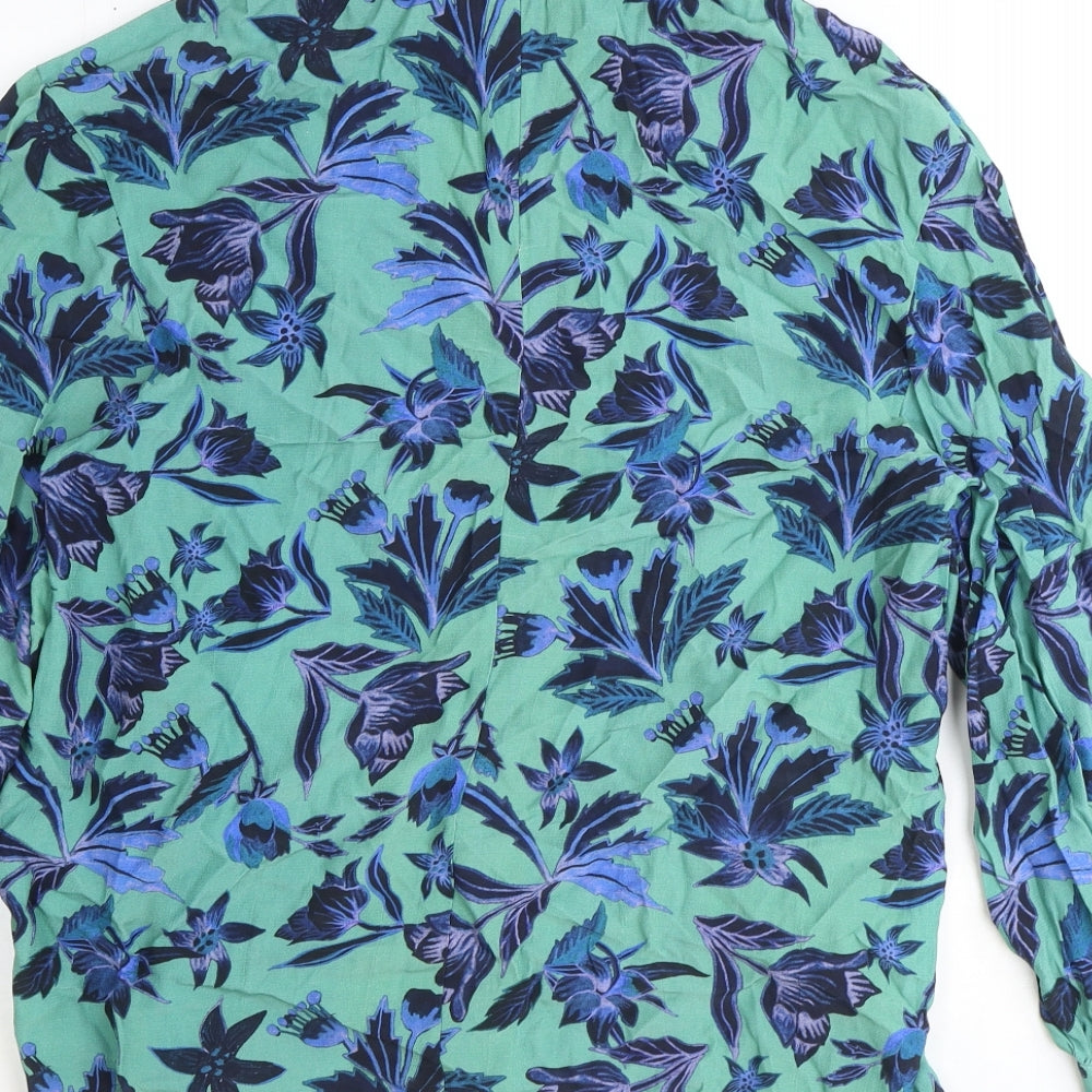 Womens UK Size 8 H&M Blue Basic Blouse