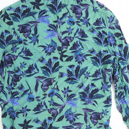 Womens UK Size 8 H&M Blue Basic Blouse