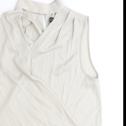 Womens UK Size 14 Dorothy Perkins Grey Basic Tank
