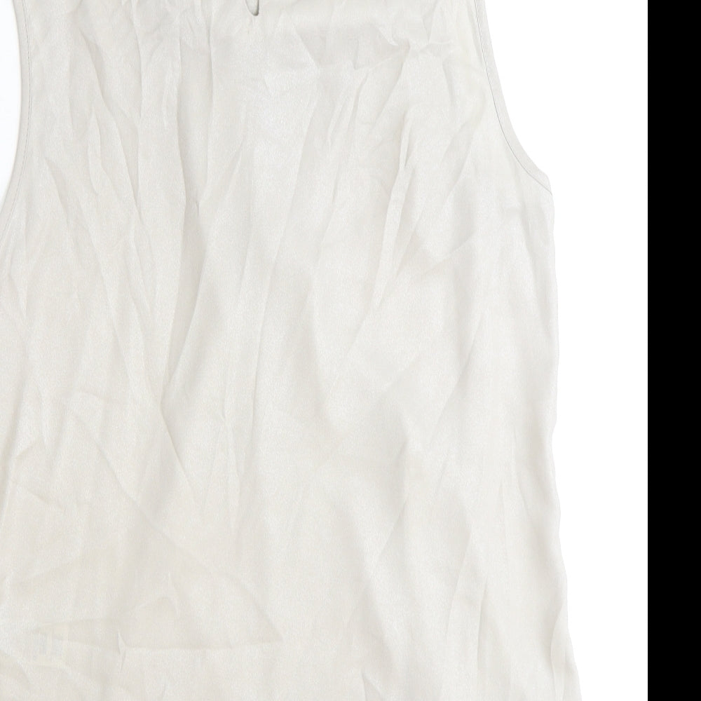 Womens UK Size 14 Dorothy Perkins Grey Basic Tank
