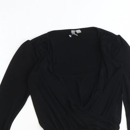 Womens UK Size 4 ASOS One-Piece Black Bodysuit