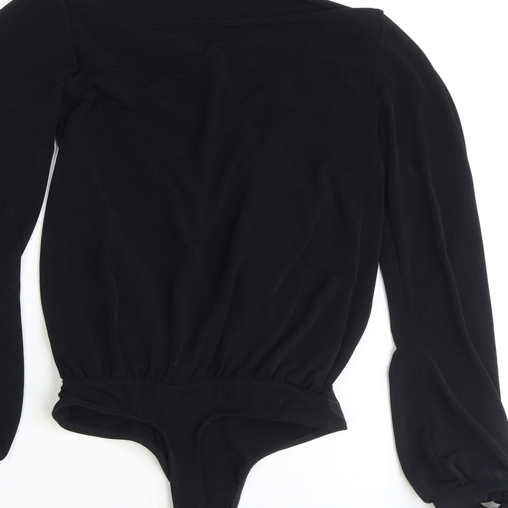 Womens UK Size 4 ASOS One-Piece Black Bodysuit