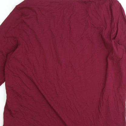Womens UK Size 12 Per Una Red Basic T-Shirt