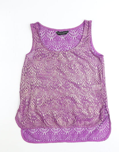 Womens UK Size 6 Dorothy Perkins Purple Basic Tank
