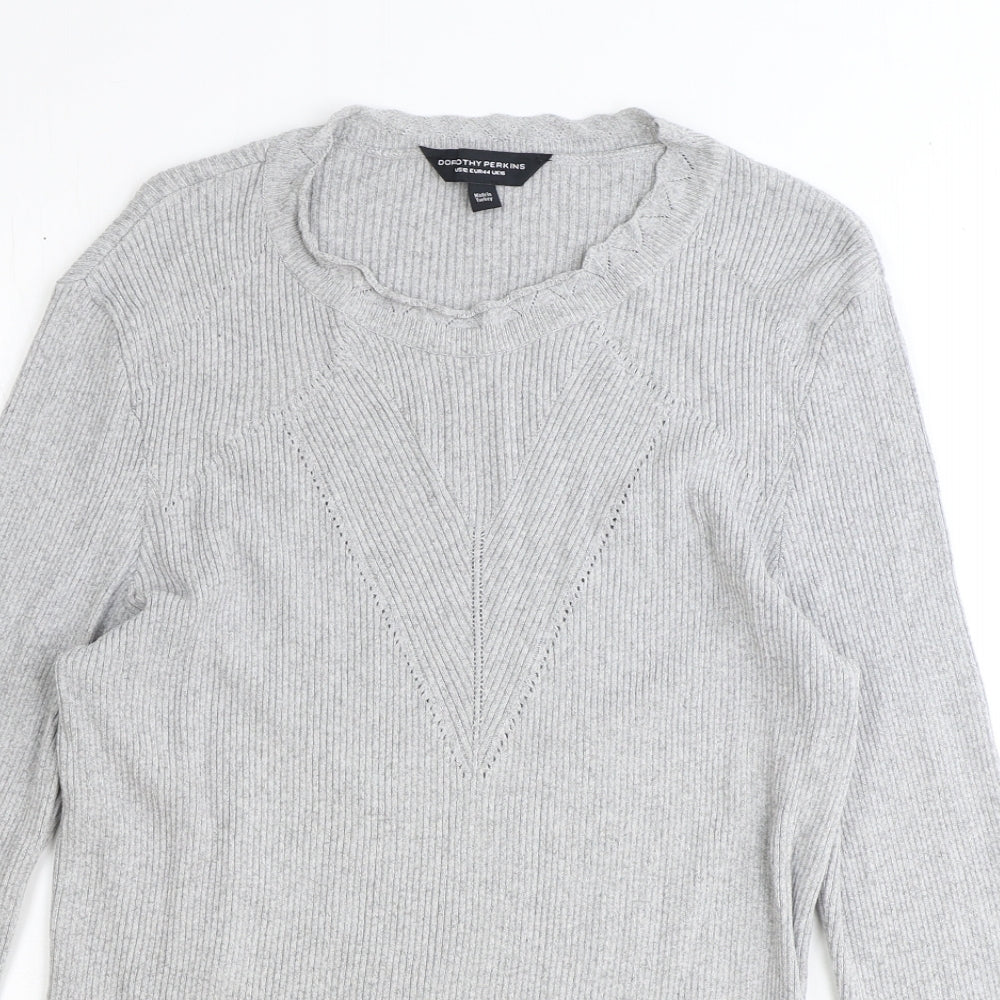 Womens UK Size 16 Dorothy Perkins Grey Pullover Jumper