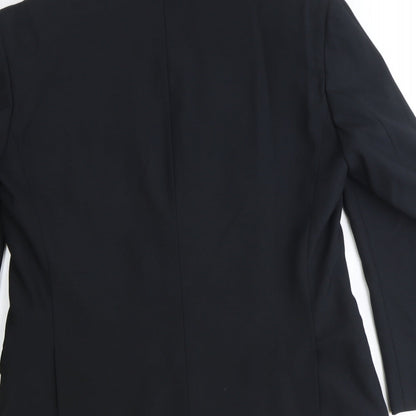 Petroleum Mens Black Polyester Jacket Suit Jacket Size 38 Regular