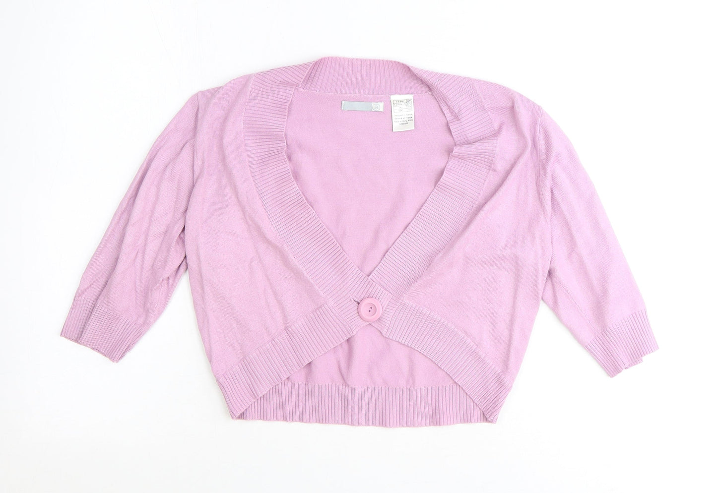 Womens UK Size 14 Preworn Purple Cardigan Jumper