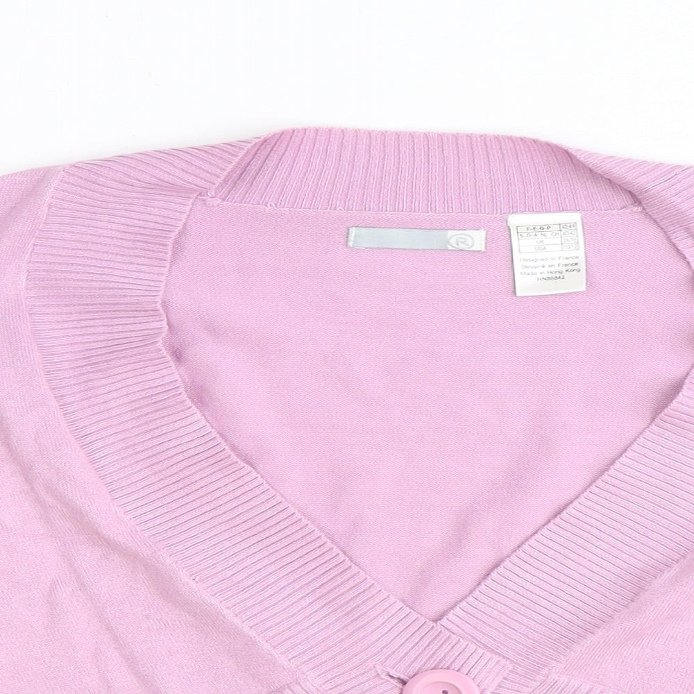 Womens UK Size 14 Preworn Purple Cardigan Jumper