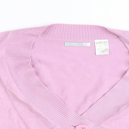 Womens UK Size 14 Preworn Purple Cardigan Jumper