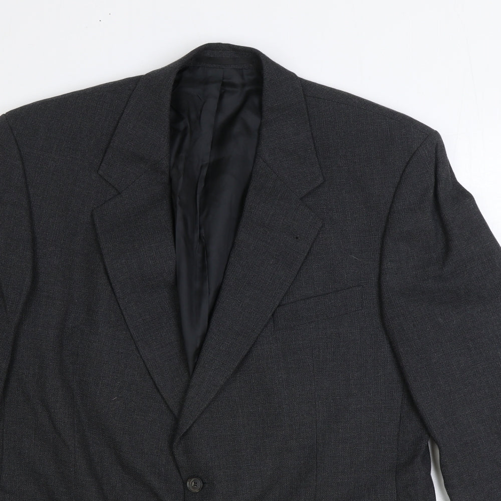 Fresco Mens Grey Polyester Jacket Suit Jacket Size 44 Regular