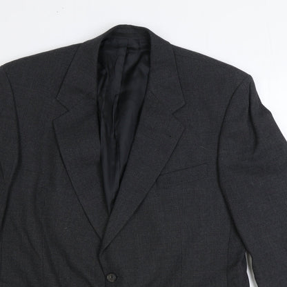 Fresco Mens Grey Polyester Jacket Suit Jacket Size 44 Regular