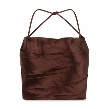 Womens UK Size M Divided Brown Camisole Tank