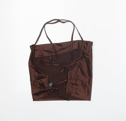 Womens UK Size M Divided Brown Camisole Tank
