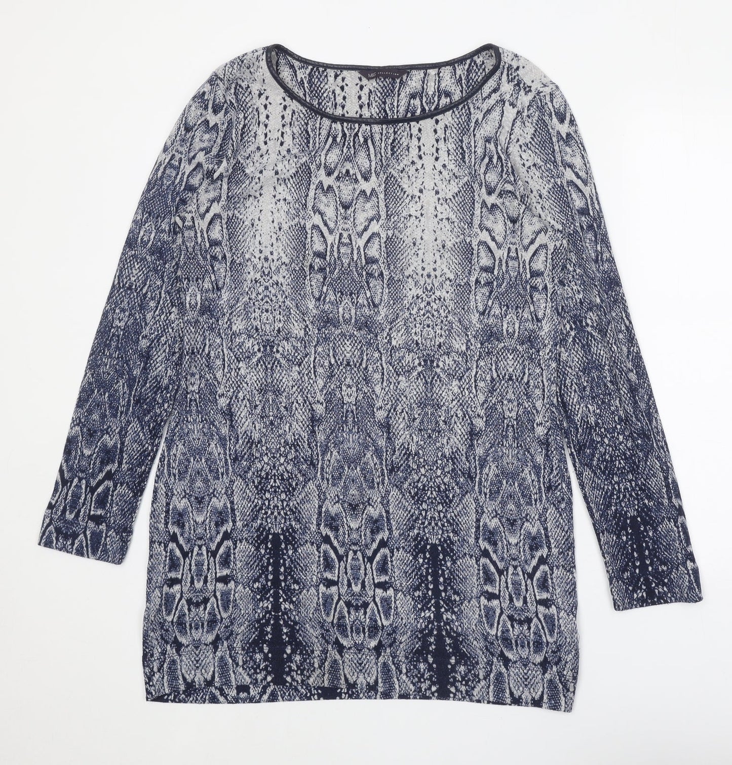 Womens UK Size 12 Marks and Spencer Blue Basic T-Shirt