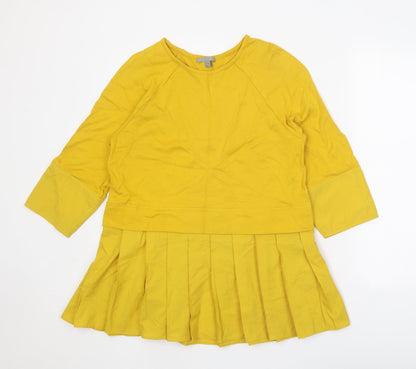 Womens UK Size XS COS Yellow Basic Blouse