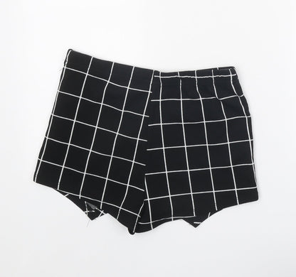 SheIn Womens Black Check Polyester Skort Size M