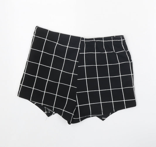 SheIn Womens Black Check Polyester Skort Size M