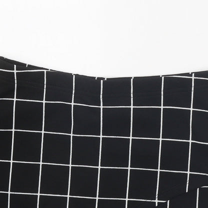 SheIn Womens Black Check Polyester Skort Size M