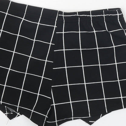 SheIn Womens Black Check Polyester Skort Size M