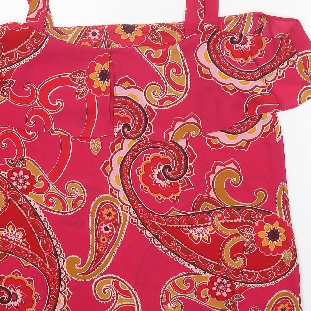 Womens UK Size 12 Dorothy Perkins Pink Basic Blouse