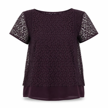 Womens UK Size 12 Per Una Purple Basic T-Shirt