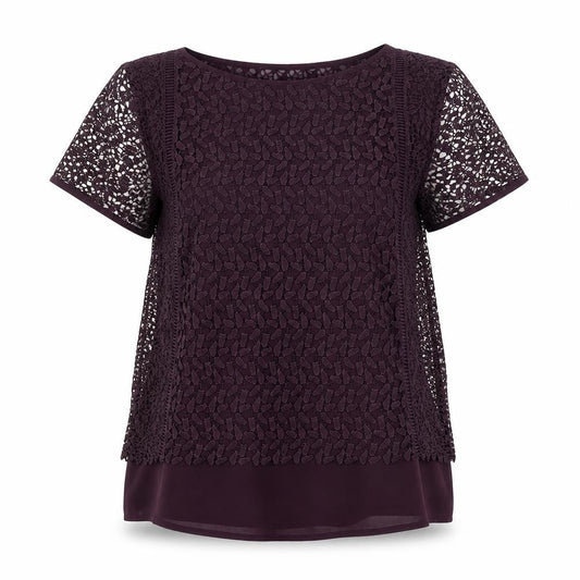 Womens UK Size 12 Per Una Purple Basic T-Shirt