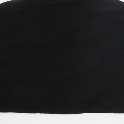 Brave Soul Womens Black Polyester Pullover Sweatshirt Size M Zip - Cropped