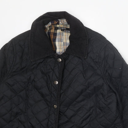 Womens UK Size M Izabel Black Quilted Coat