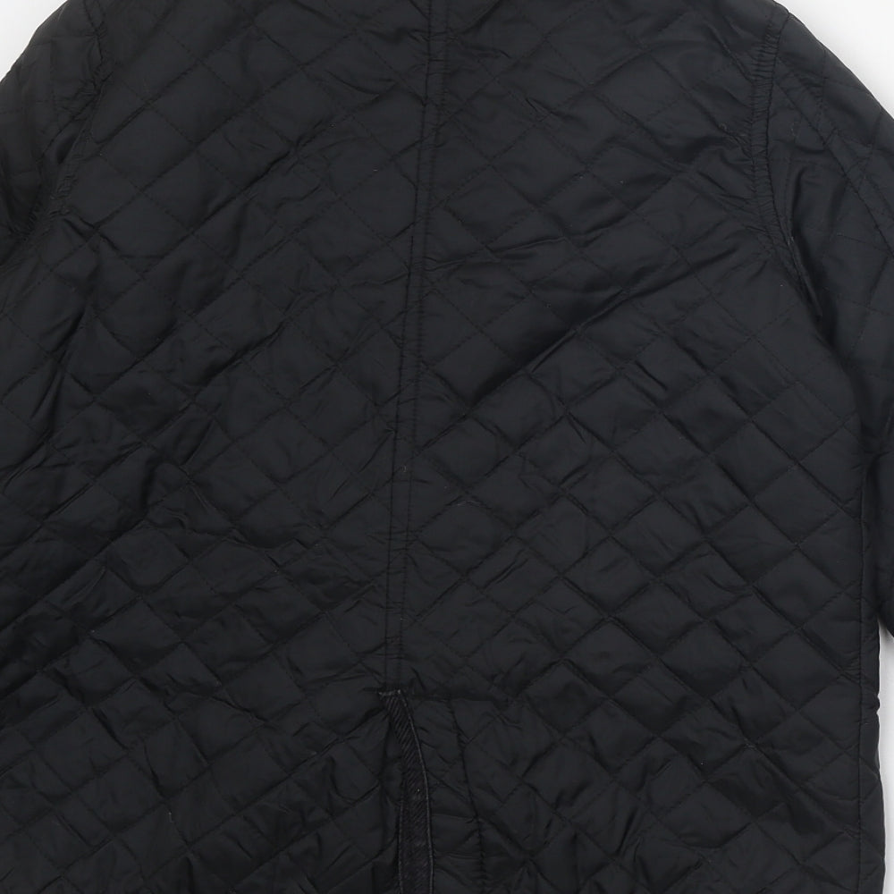 Womens UK Size M Izabel Black Quilted Coat