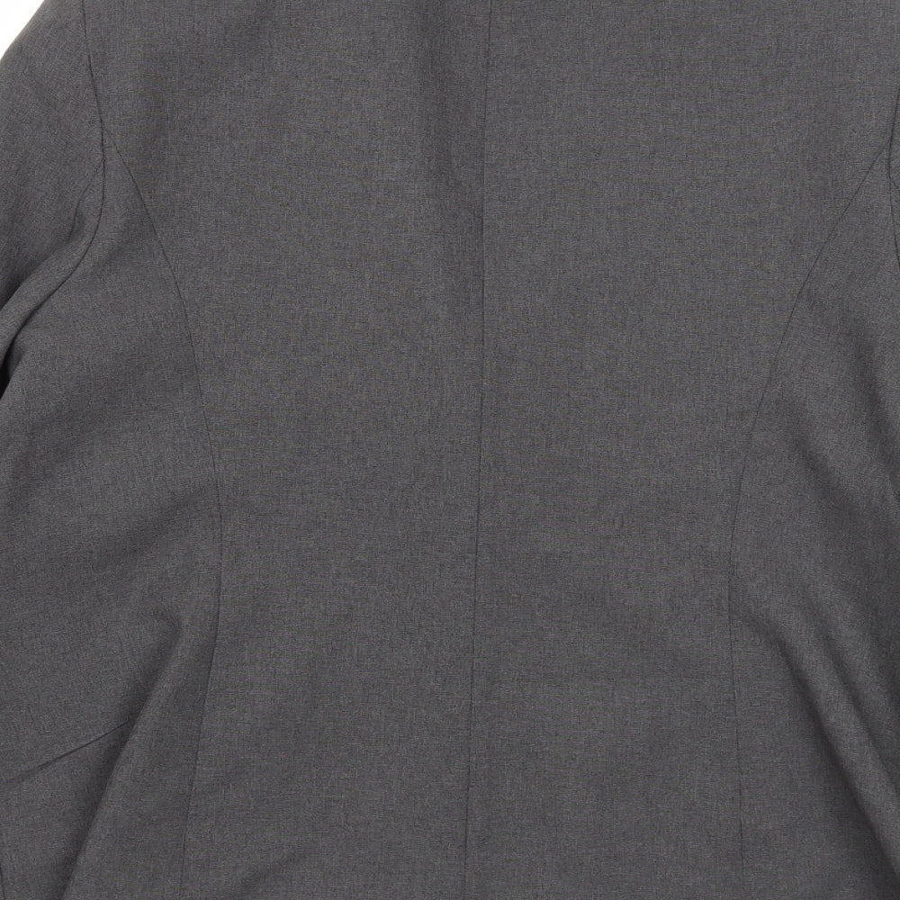 AMARANTO Womens Grey Jacket Blazer Size 18 Button