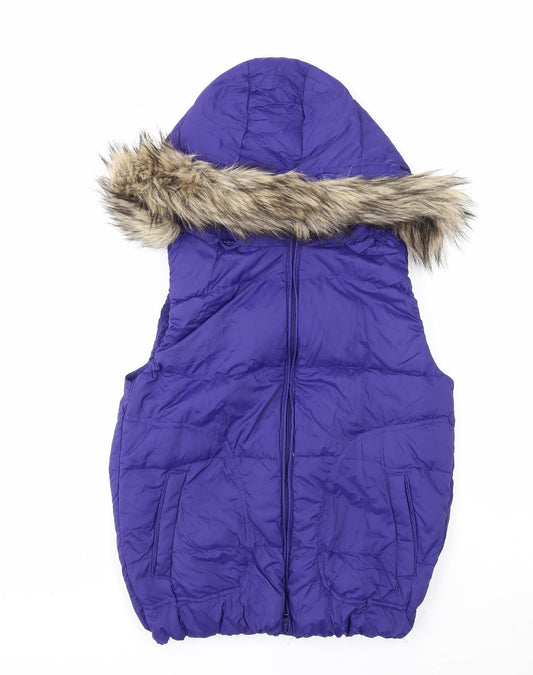 Gap Womens Blue Gilet Jacket Size XS Zip