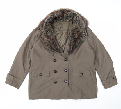 Womens UK Size 16 Being Casual Green Jacket