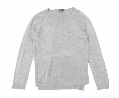Primark Womens Grey Scoop Neck Acrylic Pullover Jumper Size 10 - Size 10-12