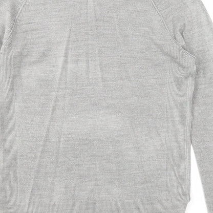 Primark Womens Grey Scoop Neck Acrylic Pullover Jumper Size 10 - Size 10-12