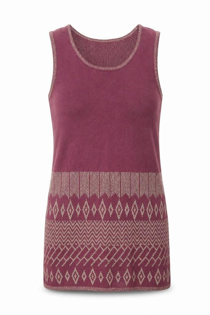 Womens UK Size 12 Kaleidoscope Purple Basic Tank